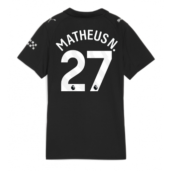 Billige Fotballdrakt Manchester City Matheus Nunes #27 Replika Bortedrakt Dame 2025-26 Kortermet